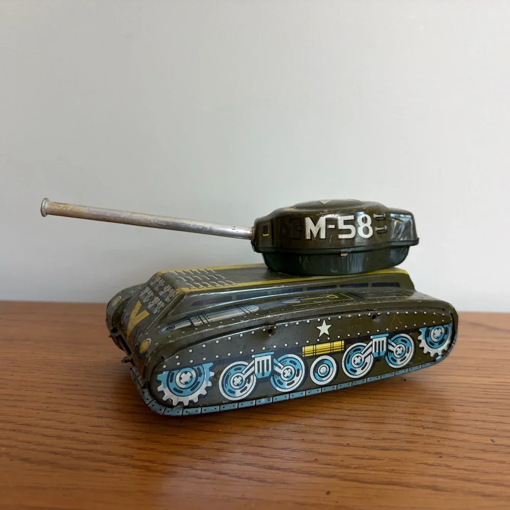 Vintage Kobe Yoko KO M-58 US Army Tin Litho Friction Tank Made in Japan 0125489